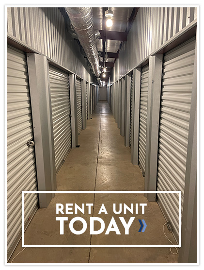Interior storage hallway at Secure Storage Solutions